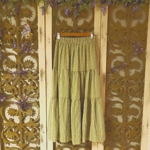 Sage green midi skirt